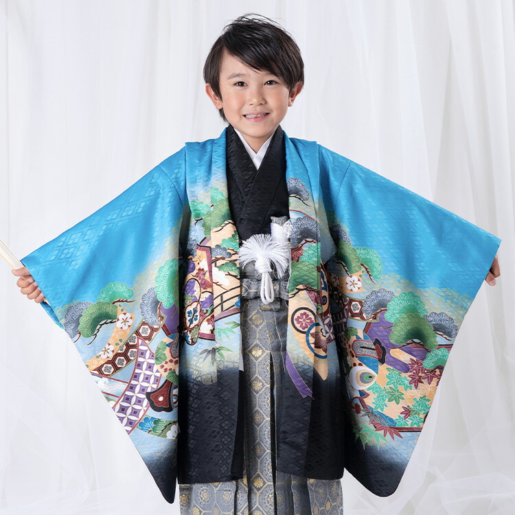 楽天市場】七五三 着物 5歳 羽織袴セット 男の子 10点フルセット