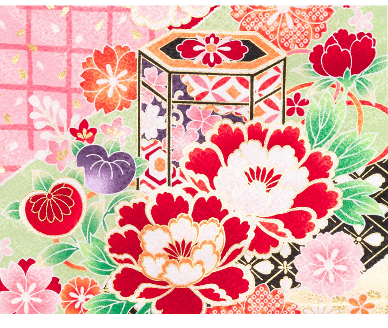 楽天市場】七五三 女の子 着物 四つ身 祝い着 単品 7歳 絵羽柄 襦袢