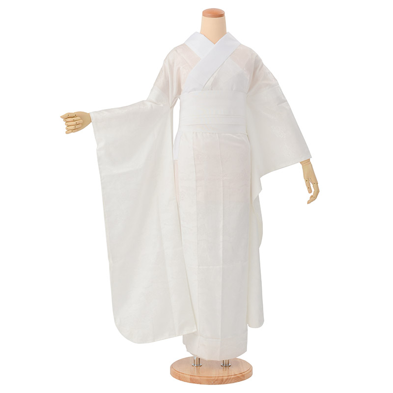 楽天市場】洗える長襦袢 花嫁用 ちりめん半衿付き 広衿 白 袖丈108cm 2