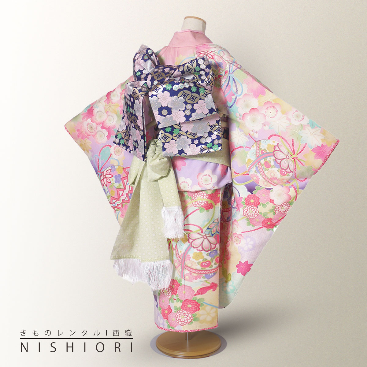 楽天市場】乙葉 ブランド 七五三 レンタル 四つ身 着物 フルセット【7