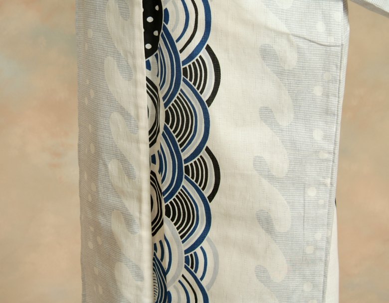 楽天市場】浴衣 ゆかた 凪ブランド 白青色 青海波柄 ゆかたにピッタリ