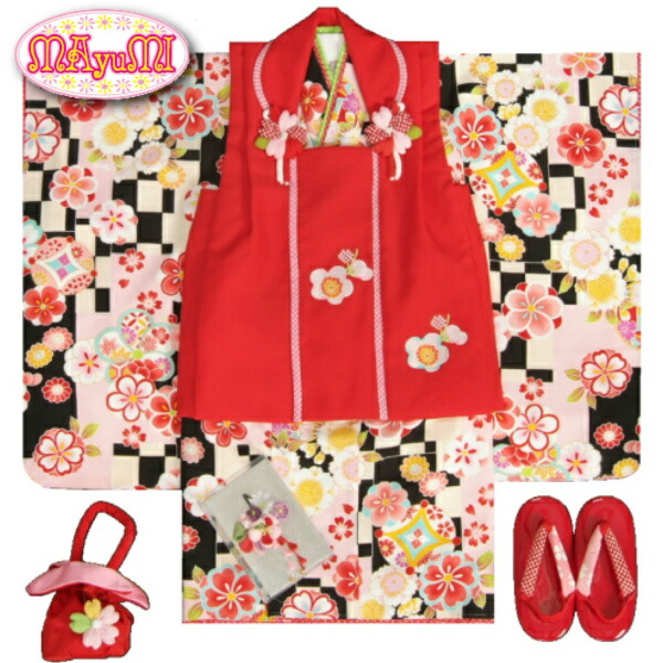 楽天市場】七五三 着物 7歳 フルセット マユミの通販