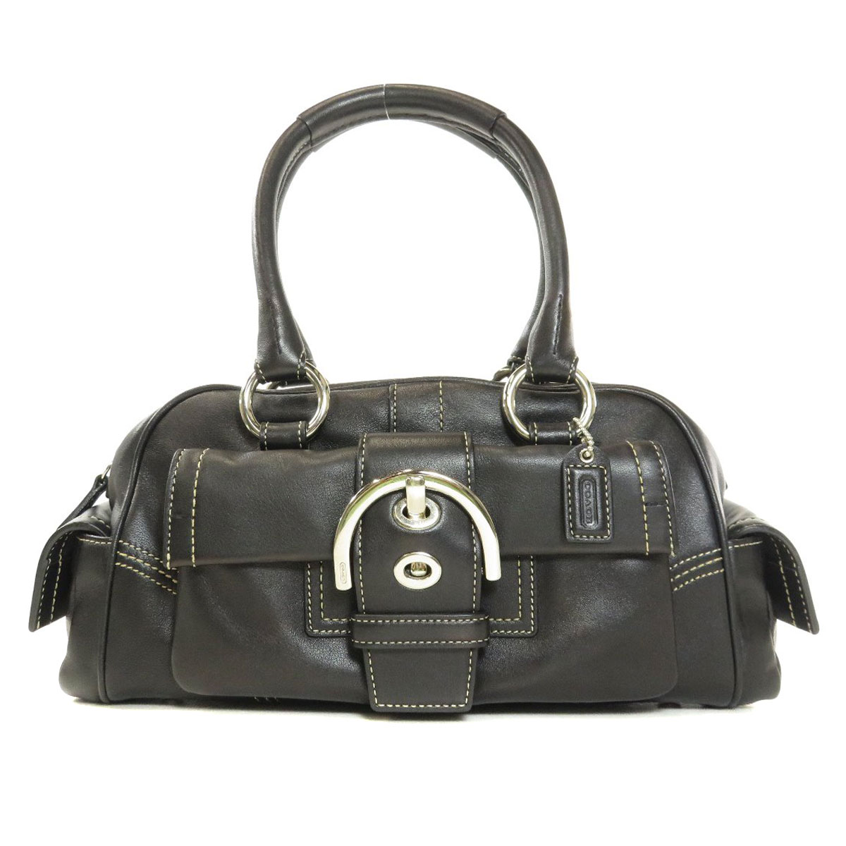 楽天市場】コーチ 8A10 ステッチ ハンドバッグ レザー レディース