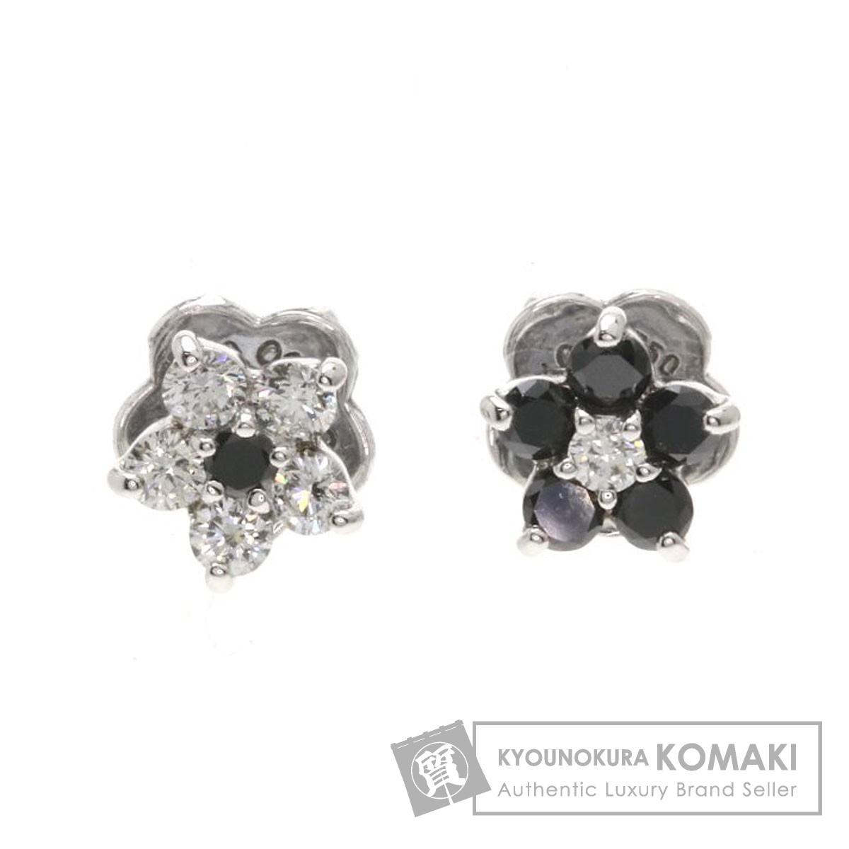 楽天市場】ポンテヴェキオ フラワー ブラックダイヤモンド ピアス K18