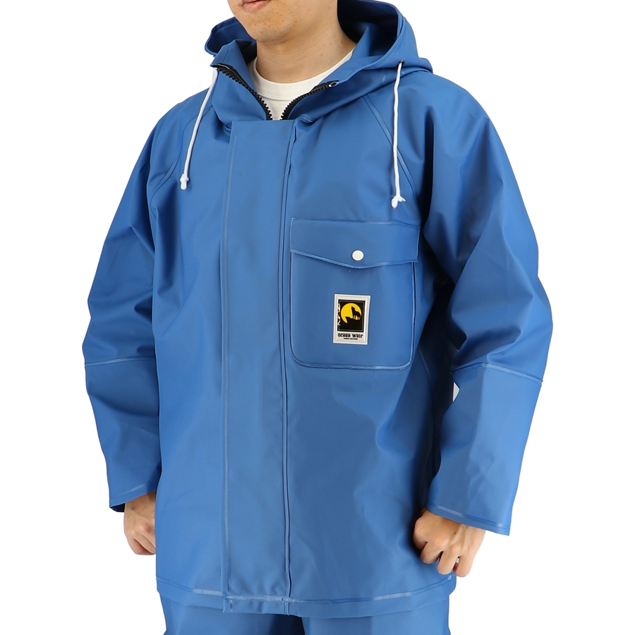 楽天市場】弘進ゴム MR-3710 マリンパーカー ブルー（上衣のみ) 水産用