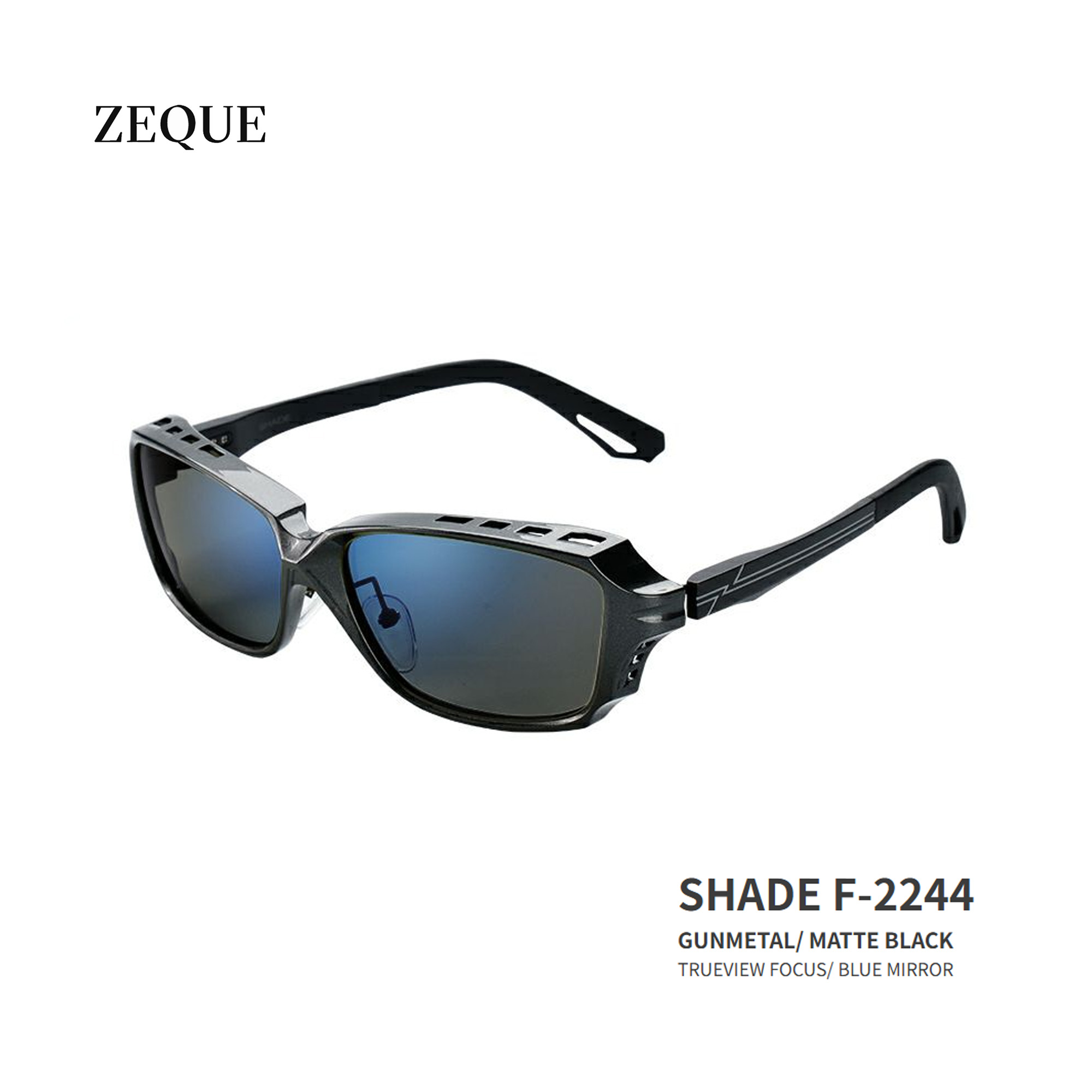 楽天市場】□SHADE F-2244 Zeque / ゼクー 偏光サングラスガンメタル