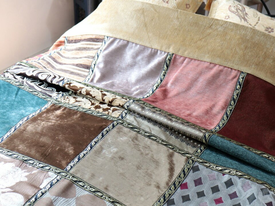 楽天市場】ベッドカバー ベッドスプレッド シングルサイズ パッチ