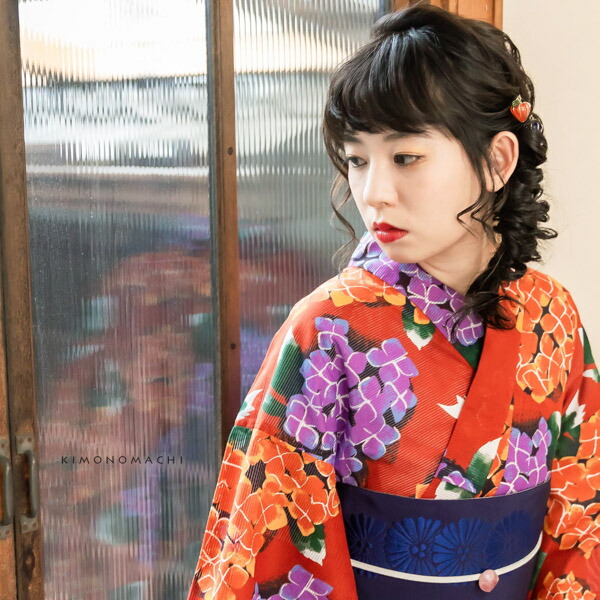 楽天市場】【Prices down2】浴衣 レディース 「紫陽花 真朱」 綿絽