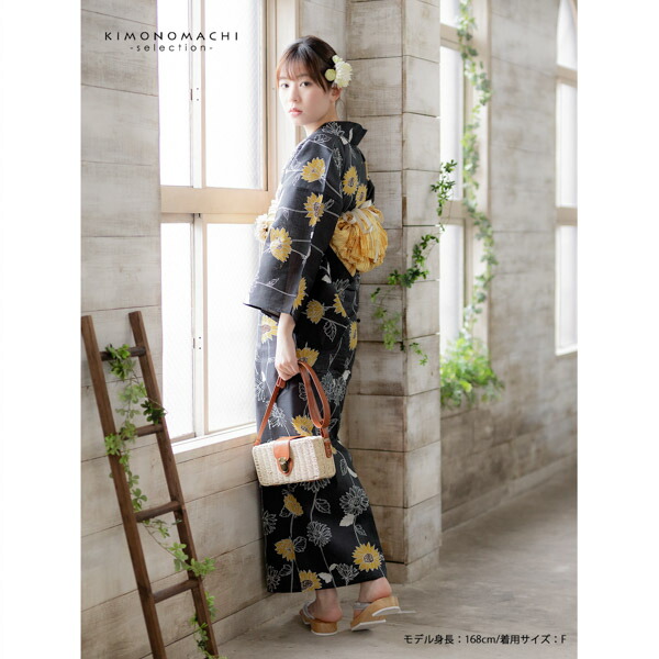 楽天市場】浴衣 レディース 女性浴衣単品 「スイートリリー：墨色 小輪