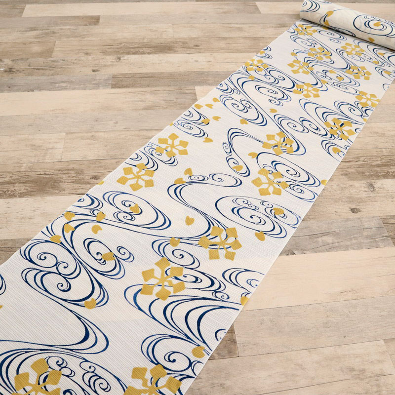 楽天市場】【新品】『三勝染』浴衣反物【綿絽】尾形乾山 流水水草文