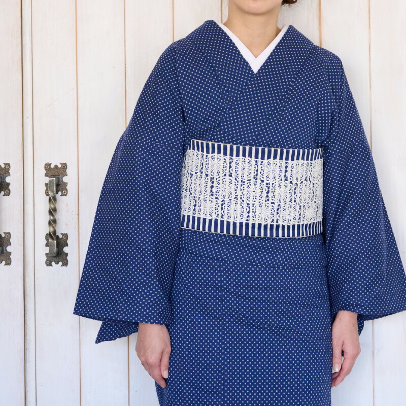 楽天市場】阿波しじら 反物 抜染 【スクエアドット】 12m 女性用 No