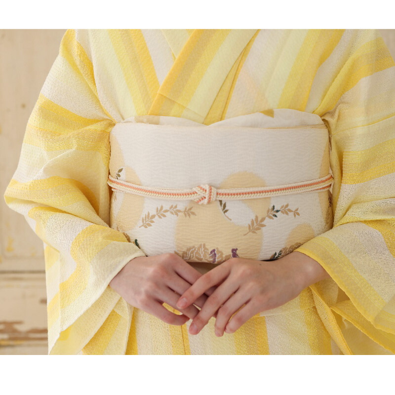 楽天市場】阿波しじら 反物 【菜の花色の濃淡鰹縞 】 13m 女性用 D6 し