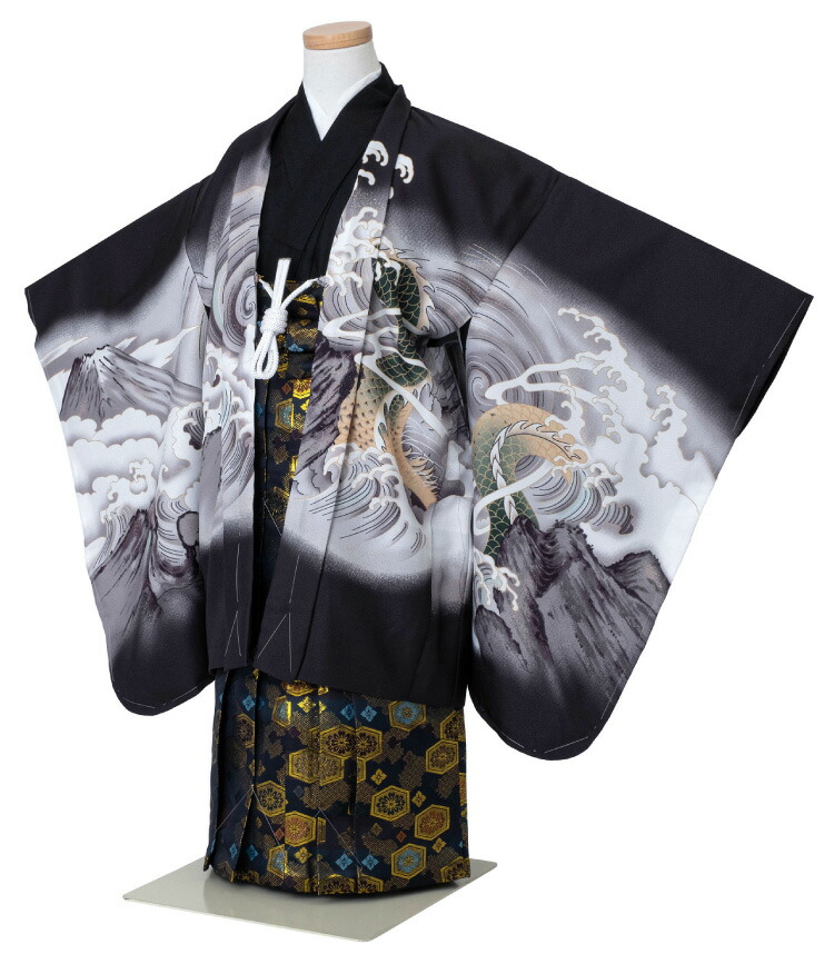 楽天市場】七五三 着物 男の子 五歳 13点フルセット 羽織袴セット 黒