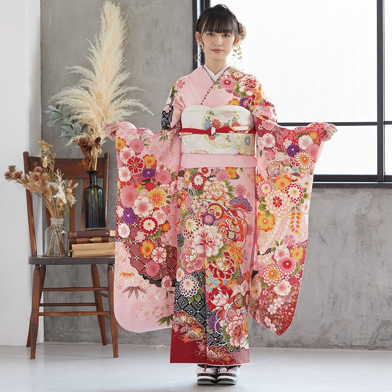 楽天市場】成人式早割クーポン10％オフ【振袖 レンタル】RS1817 正絹