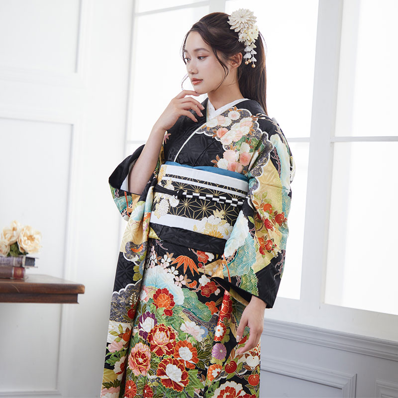 楽天市場】成人式早割クーポン10％オフ【振袖 レンタル】RS1992 正絹