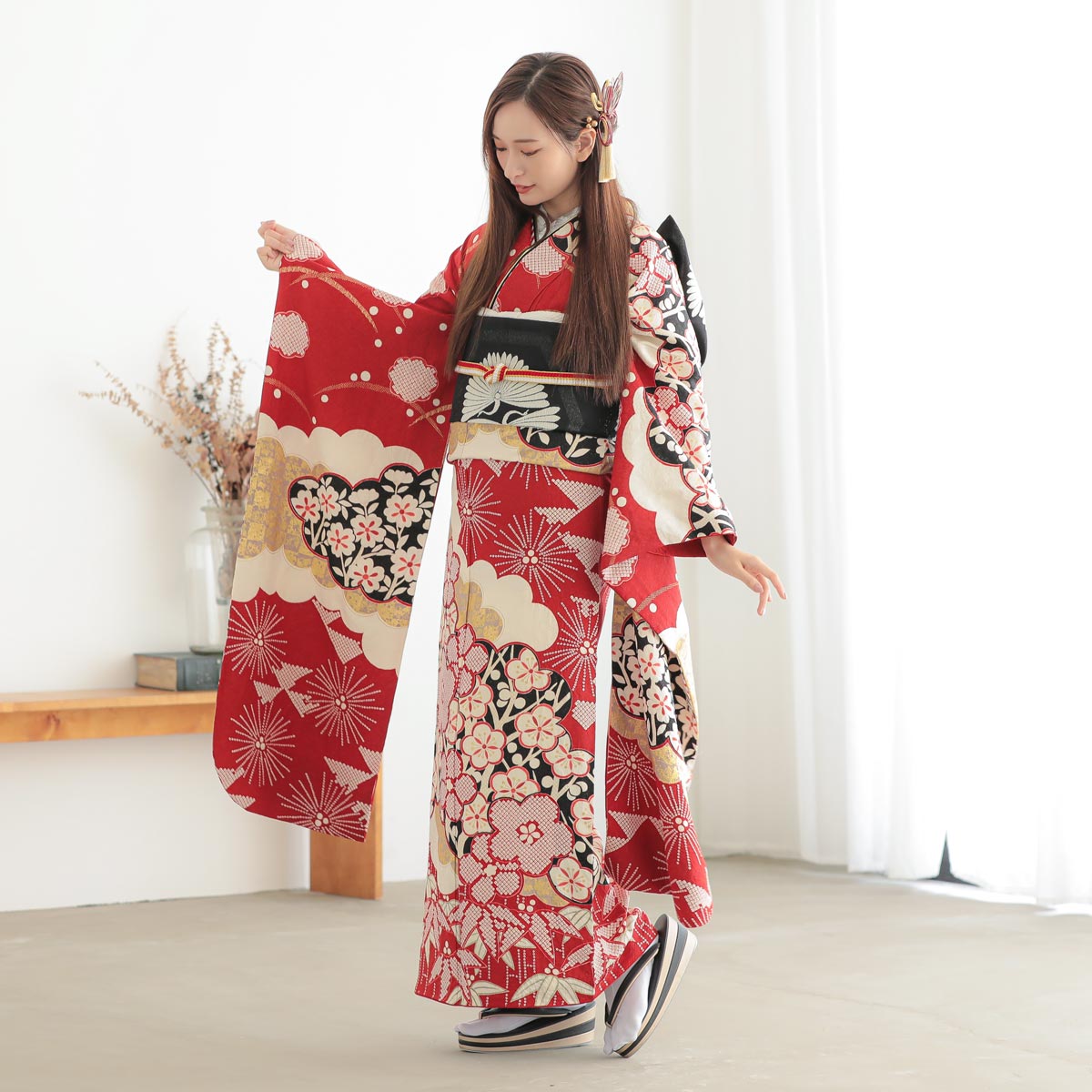 楽天市場】成人式早割クーポン10％オフ【振袖 レンタル】RS2063 正絹