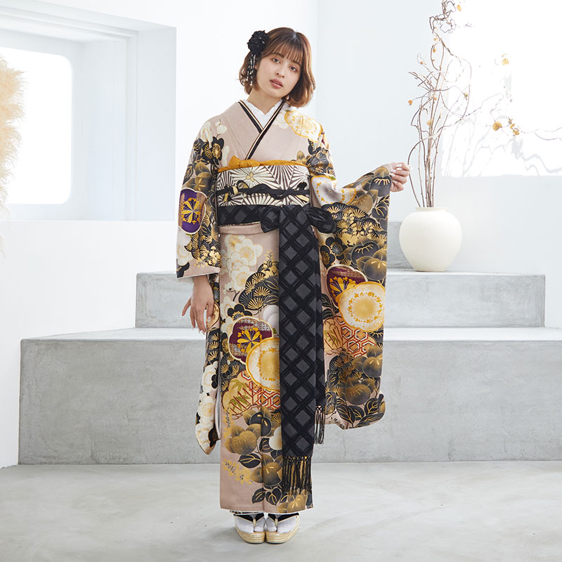 楽天市場】【振袖 レンタル】 結婚式 結納R2019 正絹 ピンクベージュ