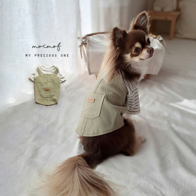 楽天市場】mocmof pet モクモフペット 犬用サロペット重ね着風ウェア