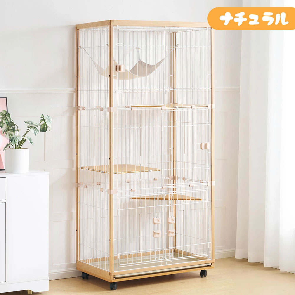 楽天市場】キャットケージ 木製の通販
