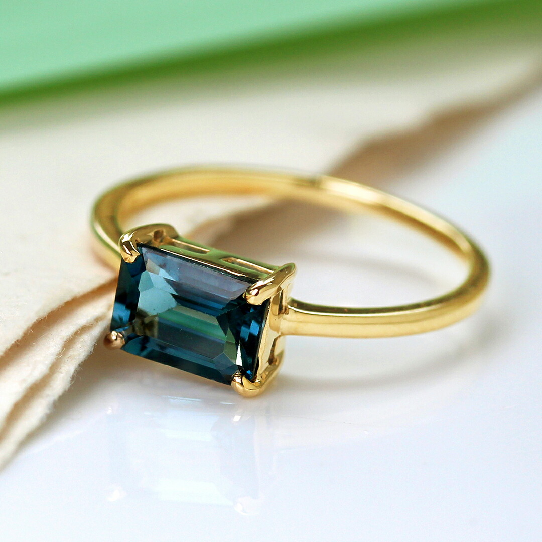 楽天市場】1.2ct相当 ロンドンブルートパーズ K10イエローゴールド