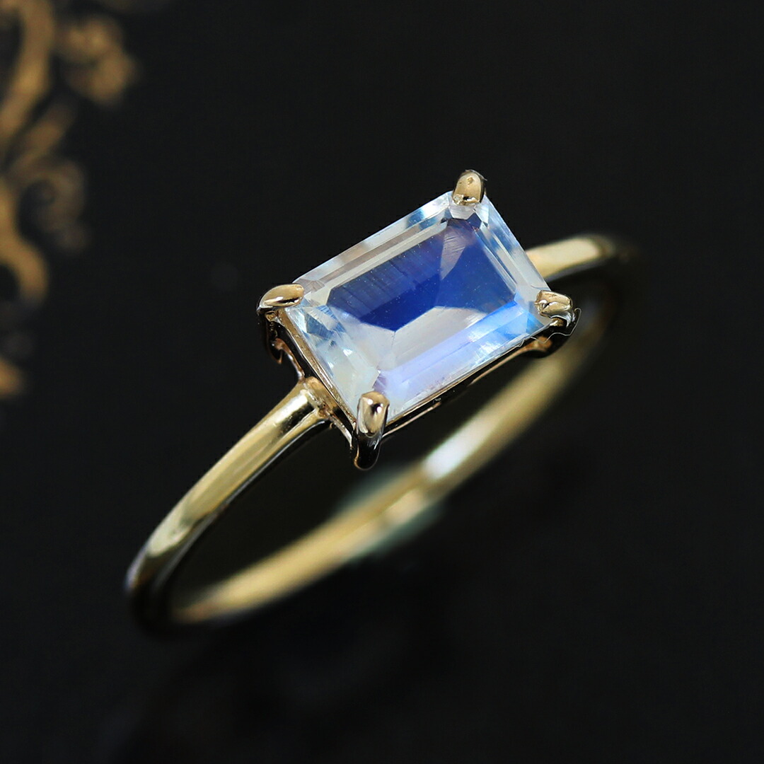 楽天市場】0.7ct相当ロイヤルブルームーンストーン K10イエロー