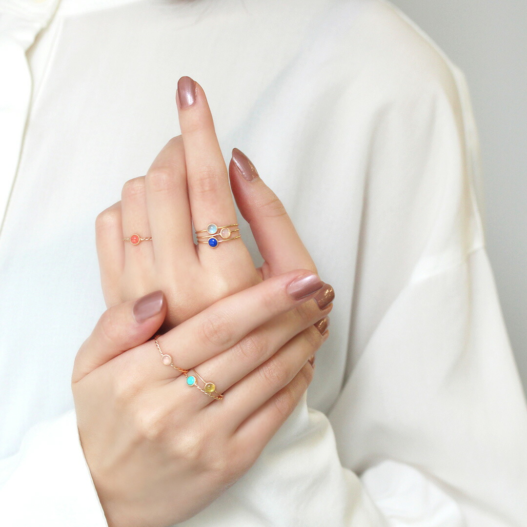 楽天市場】【最短当日出荷】天然石 K10ゴールド リング・スィン