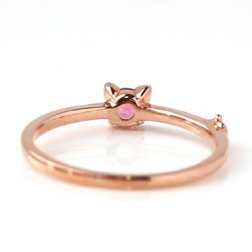 楽天市場】猫モチーフ カラーストーン K10カラーゴールド リング