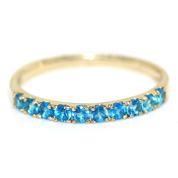 楽天市場】アパタイト K10 ゴールド ハーフエタニティリング