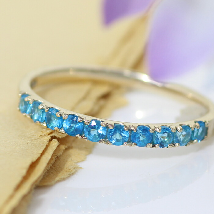 楽天市場】アパタイト K10 ゴールド ハーフエタニティリング