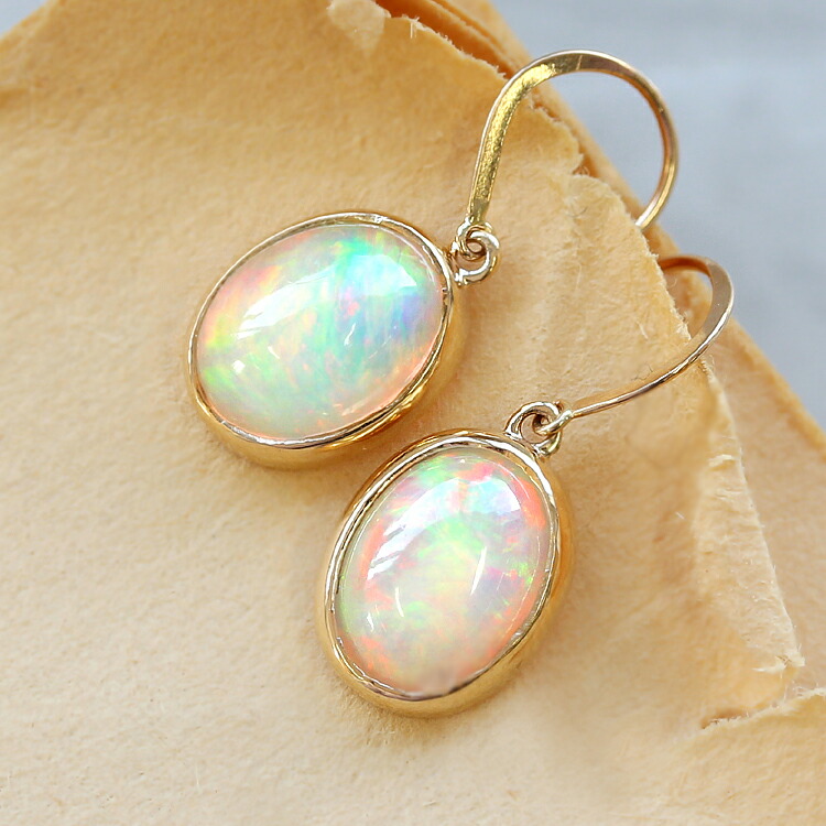 のほほん様 デンドライトオパール ローズカットピアス のほほん様