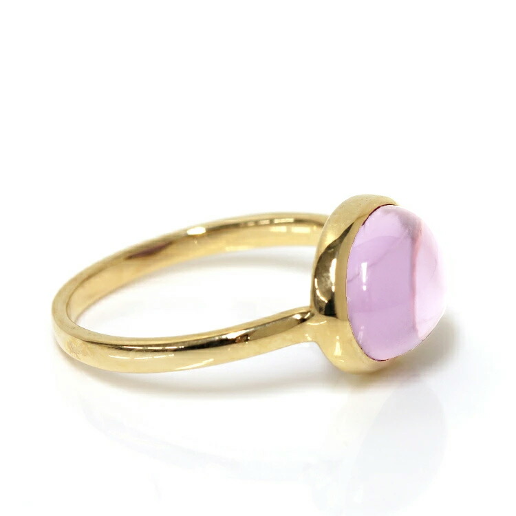 楽天市場】アメジスト カボションカット 大粒リング「ハウ」10K 10金