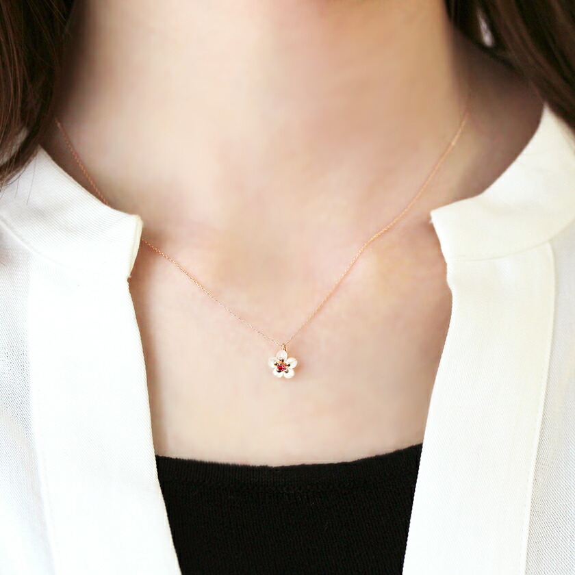 楽天市場】【最短当日出荷】桜モチーフ 白蝶貝 K10ピンクゴールド