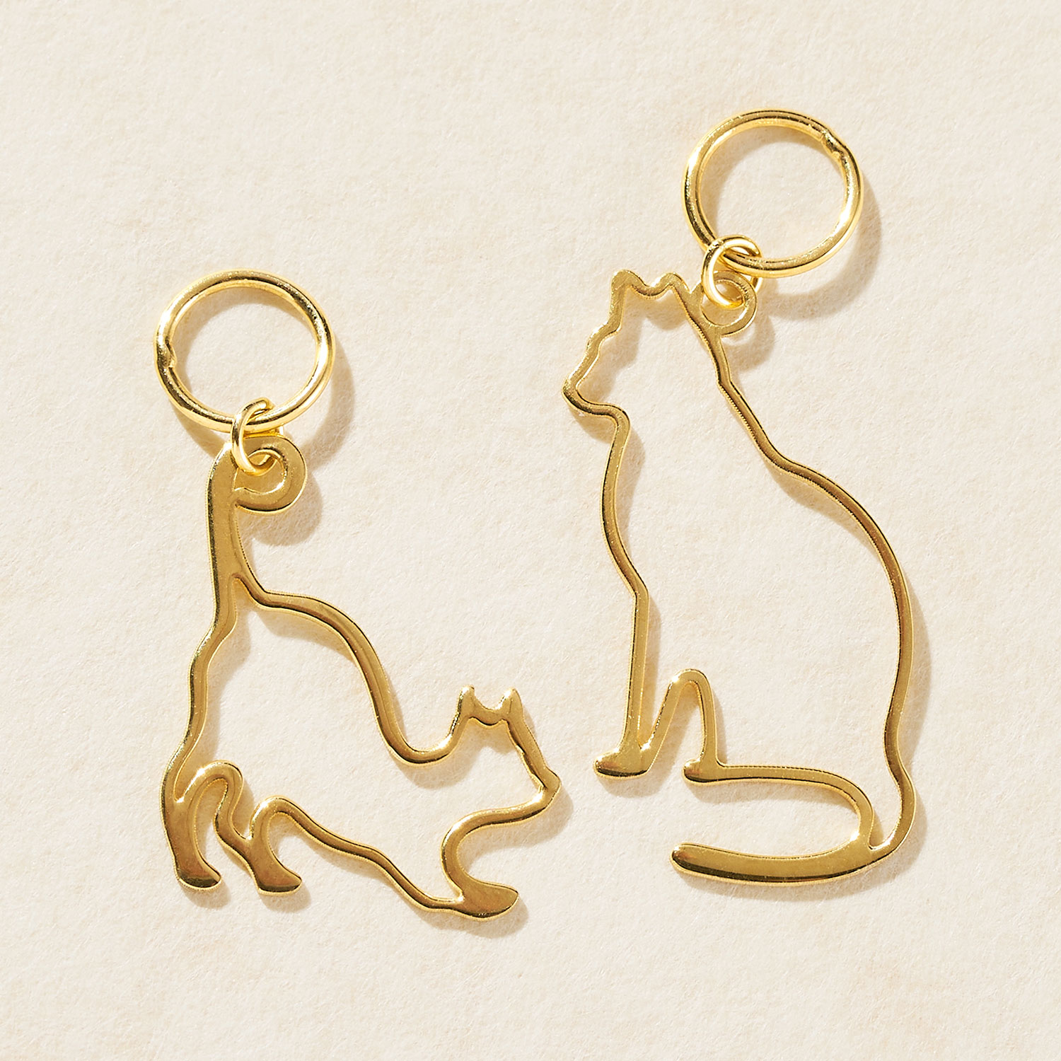 楽天市場】2点セット【最短当日出荷】猫モチーフ ゴールド ジュエリー