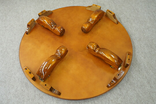 楽天市場】座卓 座敷机 丸卓 桔梗 ききょう 105cm丸 和風 ちゃぶ台