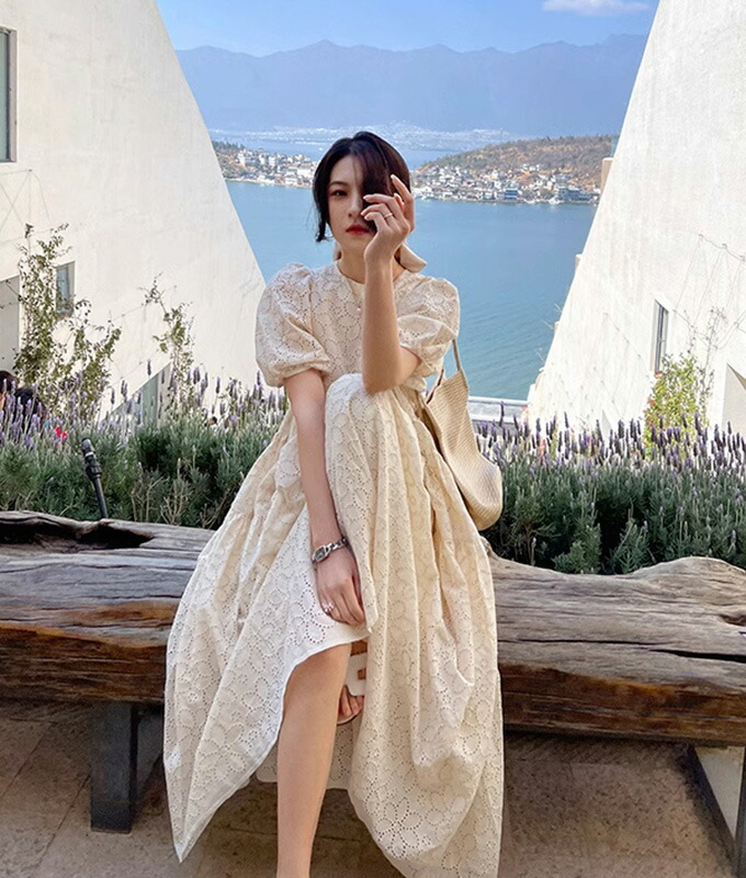 楽天市場】送料無料 ワンピース ワンピ 柄ワンピース レース カット