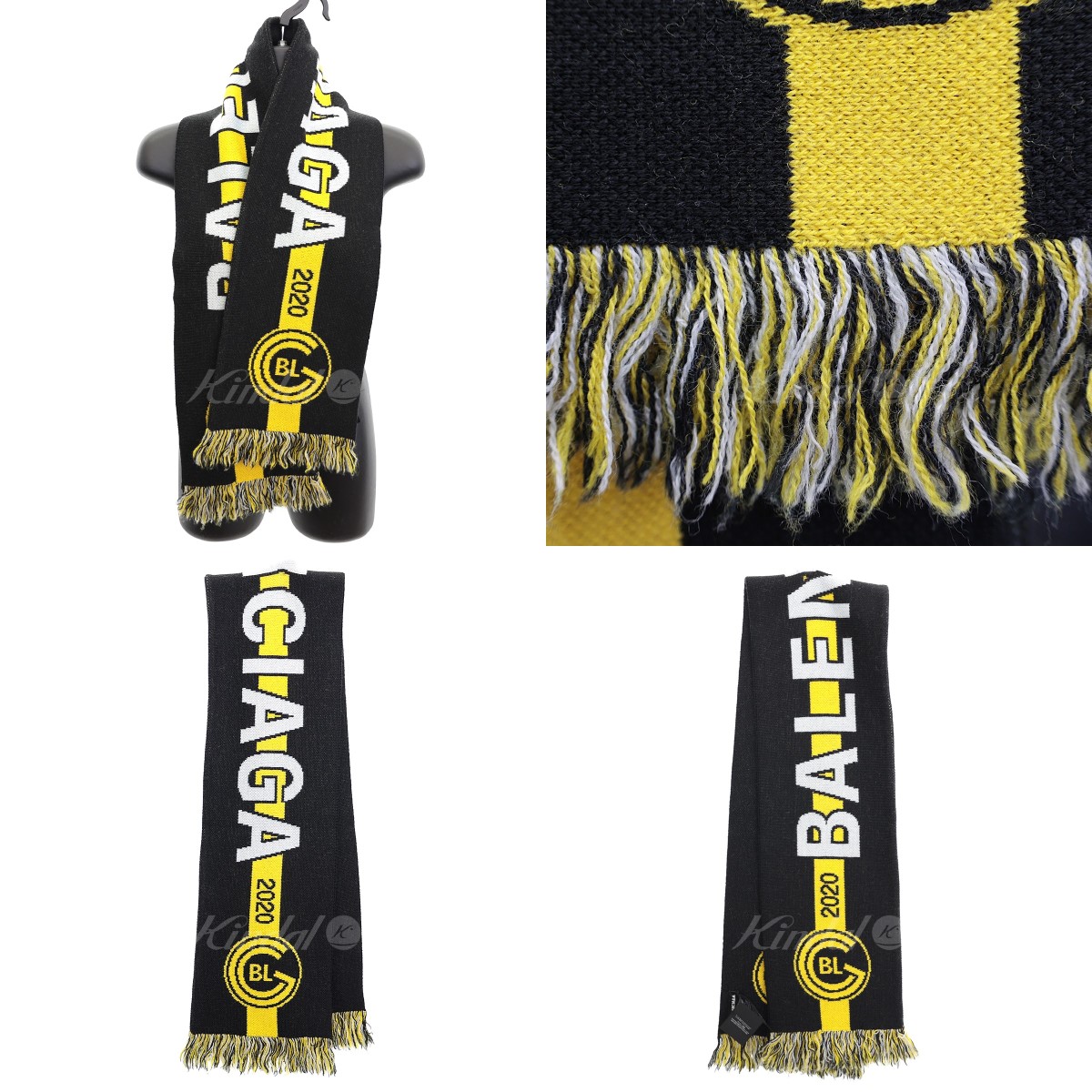 楽天市場】【中古】BALENCIAGAサッカーニットロゴマフラー 640920