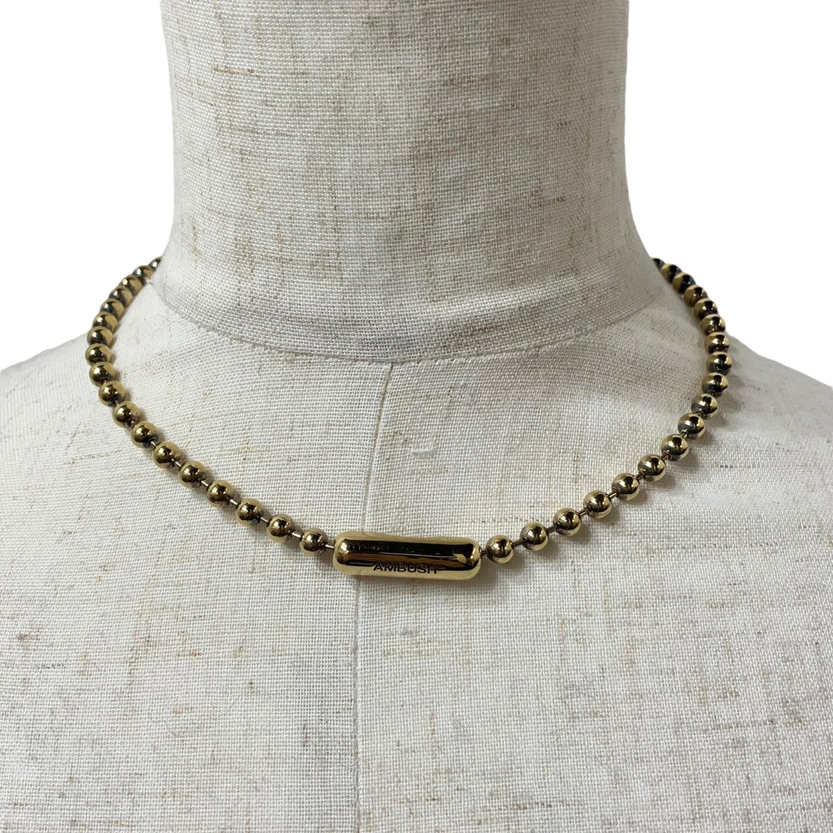 楽天市場】【中古】AMBUSHボールチェーン ネックレス ゴールド【価格