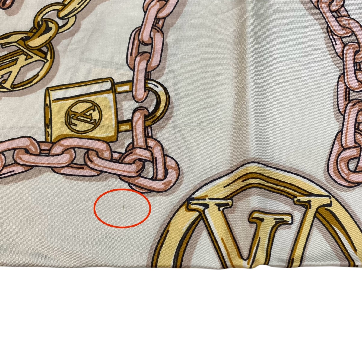 楽天市場】【中古】LOUIS VUITTONカレ90・ビジュエルド シルクスカーフ