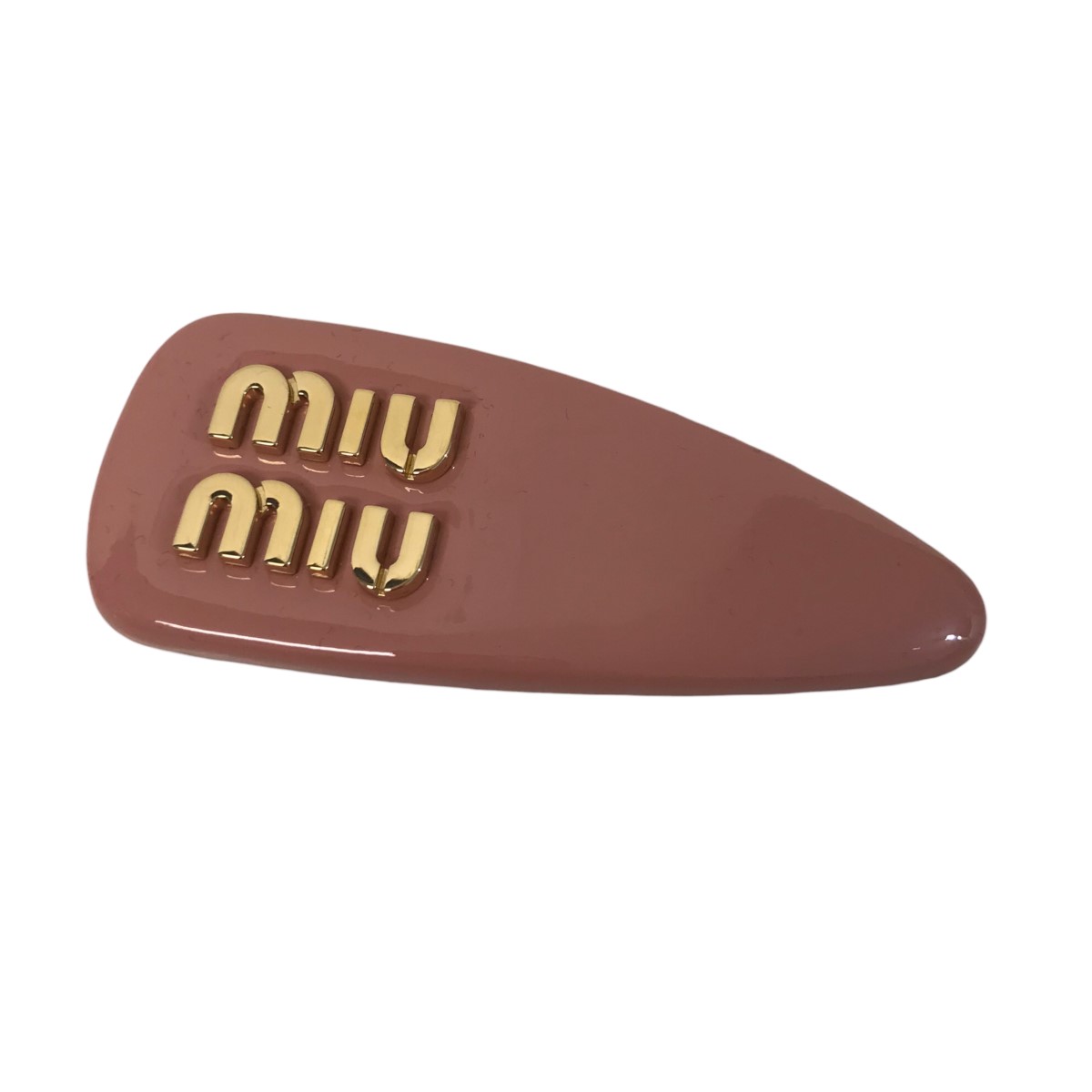 楽天市場】【中古】MIU MIUパテントレザー ヘアクリップ ピンク【価格