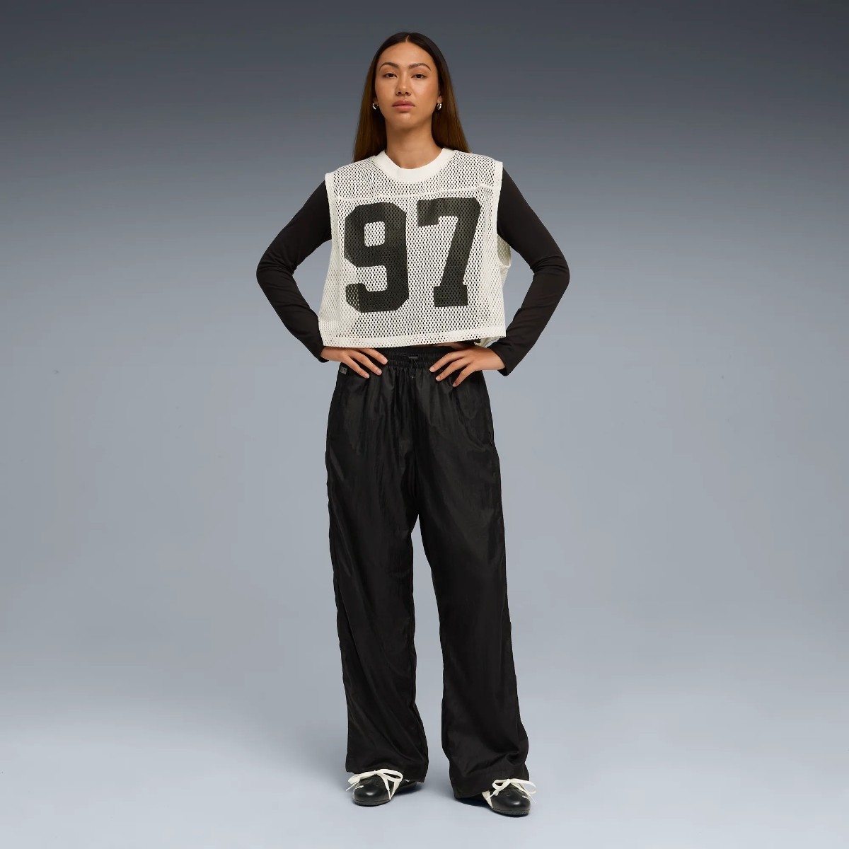 楽天市場】【20％OFF】PUMA x ROSE RELAXED MESH TOP (Warm White