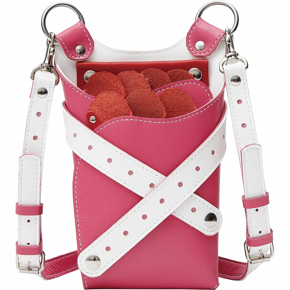 楽天市場】シザーケース 7丁タイプ レザー ピンク ブラック 2色 本革