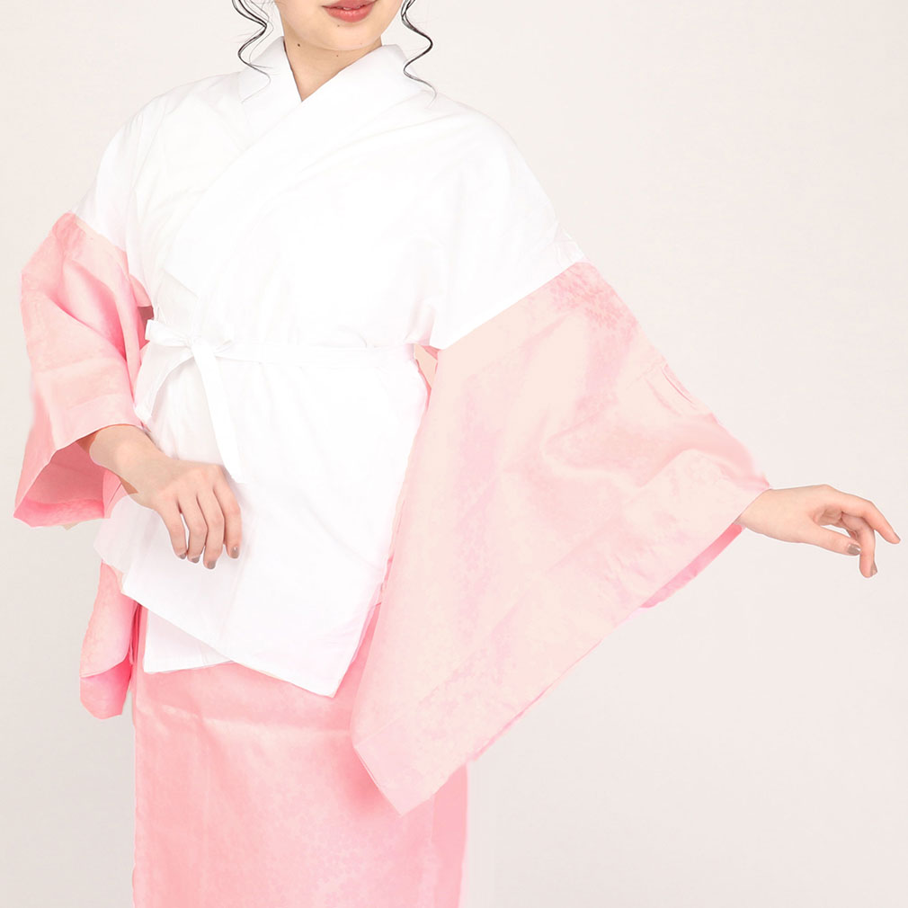 楽天市場】長襦袢 二部式 洗える長襦袢 半襟付 ピンク レディース 女性