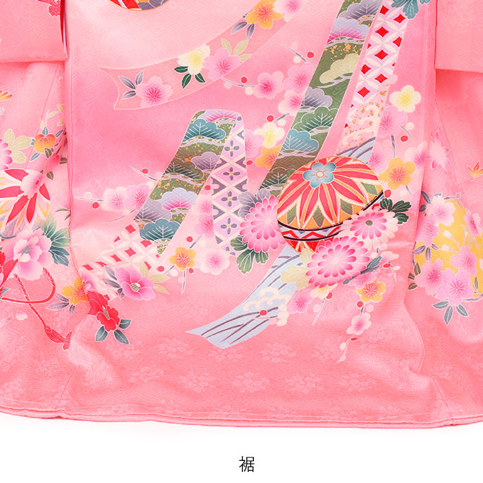 楽天市場】お宮参り 着物 女の子 絹100% 正絹初着 掛け着 産着 桃 花車