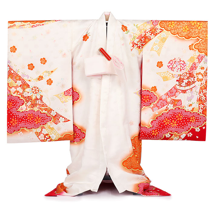 楽天市場】お宮参り 着物 女の子 絹100% 正絹初着 掛け着 産着 モダン
