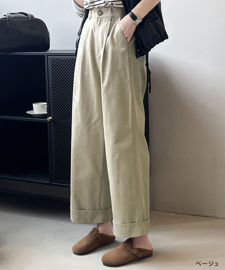 楽天市場】パンツ《ハイウエストダブル仕立てスラックス 全3色 2サイズ