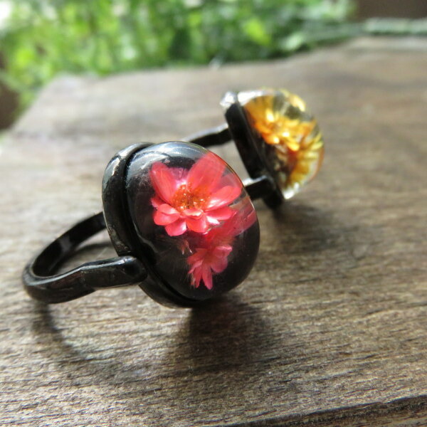 楽天市場】リング ヴインテージ オーバル 花 指輪 楕円 昭和