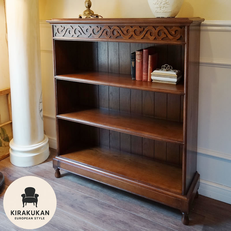 楽天市場】アンティーク家具 3段 ブックシェルフ アンティーク
