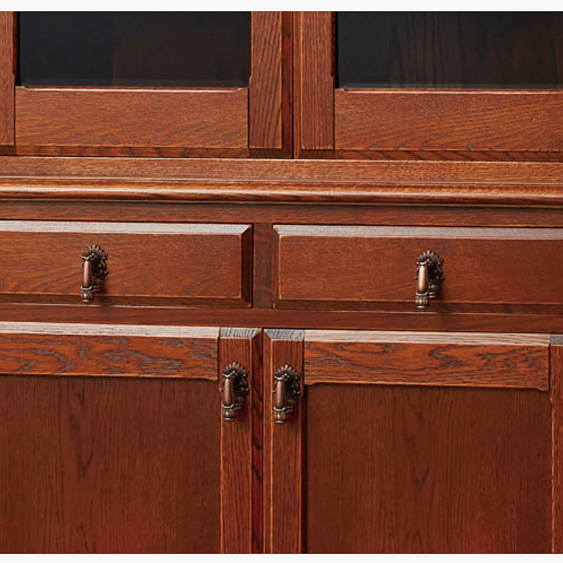 楽天市場】カントリーハウス キャビネット3枚戸 CDB12 木部色 上部扉