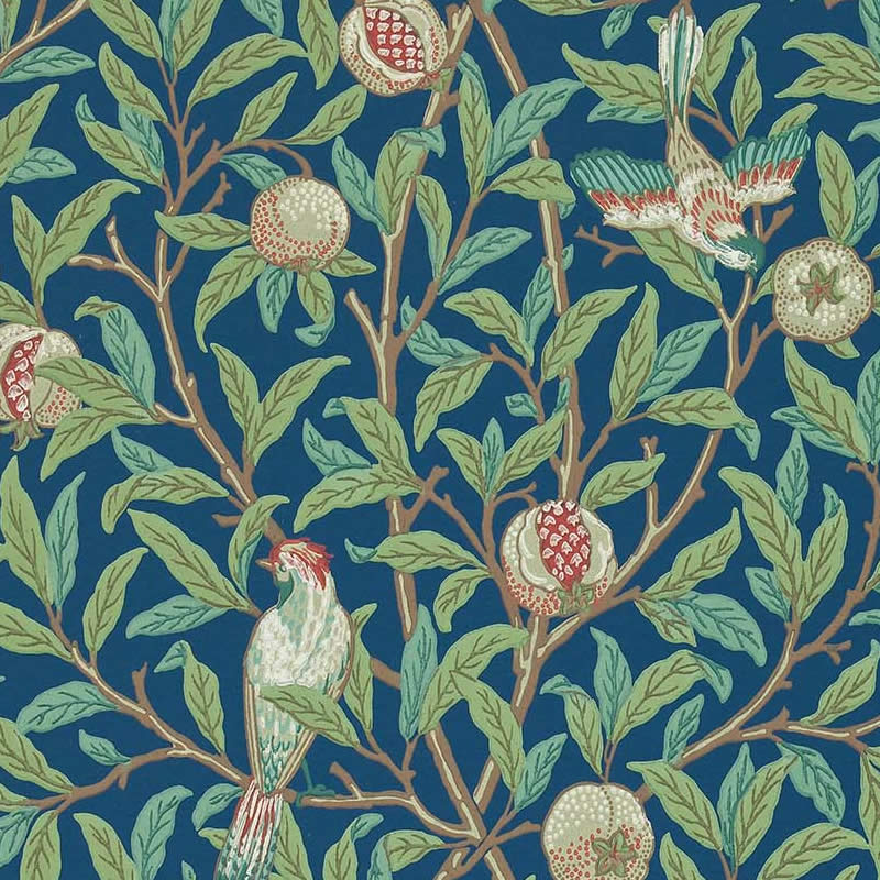 楽天市場】ウィリアムモリス 壁紙 鳥とザクロ Bird & Pomegranate