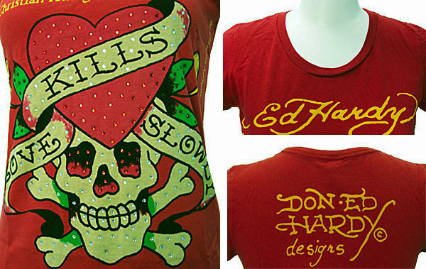 楽天市場】エドハーディー Tシャツ レディース Ed Hardy ラブキル